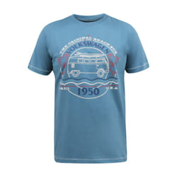 Duke Mens Woodhall D555 Campervan Volkswagen Kingsize T-Shirt - XXL, Pale Teal