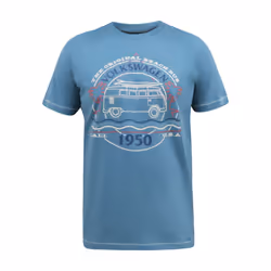 Duke Mens Woodhall D555 Campervan Volkswagen Kingsize T-Shirt - 5XL, Pale Teal