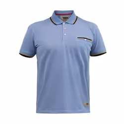 D555 Mens Talbot Pique Jacquard Kingsize Polo Shirt - 4XL, Blue