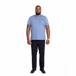 D555 Mens Talbot Pique Jacquard Kingsize Polo Shirt - 6XL, Blue