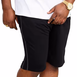 D555 Mens Rayan Jersey Side Stripe Kingsize Shorts (Pack Of 2) - 3XL, Black/Charcoal