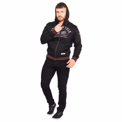D555 Mens Patrick Full Zip Hoodie - M, Black