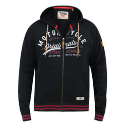 D555 Mens Patrick Full Zip Hoodie - S, Black