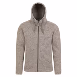 Mountain Warehouse Mens Nevis Fleece Full Zip Hoodie - XL, Beige