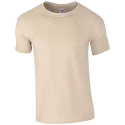 Gildan Mens SoftStyle Ringspun T-Shirt - L, Sand