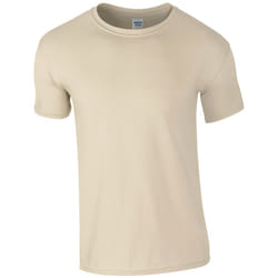 Gildan Mens SoftStyle Ringspun T-Shirt - L, Sand
