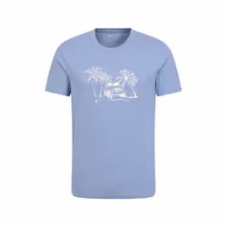 Mountain Warehouse Mens Ocean Drive Organic T-Shirt - XS, Blue