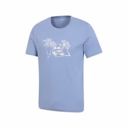 Mountain Warehouse Mens Ocean Drive Organic T-Shirt - XS, Blue