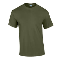 Gildan Mens Ultra Cotton T-Shirt - 3XL, Military Green