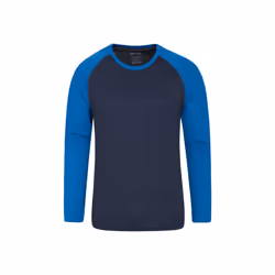 Mountain Warehouse Mens Endurance Long-Sleeved T-Shirt - XL, Cobalt