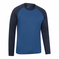 Mountain Warehouse Mens Endurance Long-Sleeved T-Shirt - XL, Cobalt