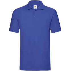 Fruit of the Loom Mens Premium Cotton Pique Polo Shirt - S, Royal Blue