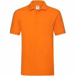 Fruit of the Loom Mens Premium Cotton Pique Polo Shirt - S, Orange