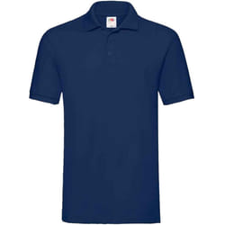 Fruit of the Loom Mens Premium Cotton Pique Polo Shirt - L, Navy