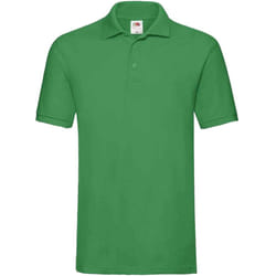 Fruit of the Loom Mens Premium Cotton Pique Polo Shirt - 3XL, Kelly Green