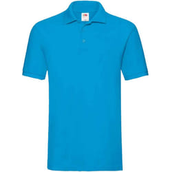 Fruit of the Loom Mens Premium Cotton Pique Polo Shirt - XXL, Azure