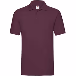 Fruit of the Loom Mens Premium Cotton Pique Polo Shirt - XXL, Burgundy