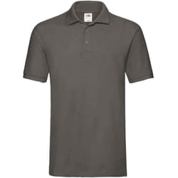 Fruit of the Loom Mens Premium Cotton Pique Polo Shirt - 3XL, Light Graphite
