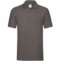 Fruit of the Loom Mens Premium Cotton Pique Polo Shirt - L, Light Graphite