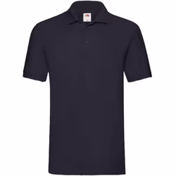 Fruit of the Loom Mens Premium Cotton Pique Polo Shirt - 3XL, Deep Navy