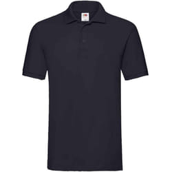 Fruit of the Loom Mens Premium Cotton Pique Polo Shirt - 3XL, Deep Navy
