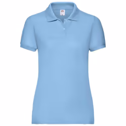 Fruit of the Loom Womens/Ladies Lady Fit PiquÃ© Polo Shirt - XS, Sky Blue