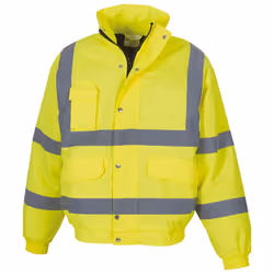 Yoko Unisex Adult Classic Hi-Vis Bomber Jacket - L, Yellow