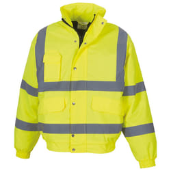 Yoko Unisex Adult Classic Hi-Vis Bomber Jacket - L, Yellow