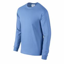 Gildan Unisex Adult Ultra Plain Cotton Long-Sleeved T-Shirt - 3XL, Carolina Blue