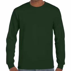 Gildan Unisex Adult Ultra Plain Cotton Long-Sleeved T-Shirt - 3XL, Forest Green