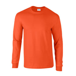 Gildan Unisex Adult Ultra Plain Cotton Long-Sleeved T-Shirt - 3XL, Orange