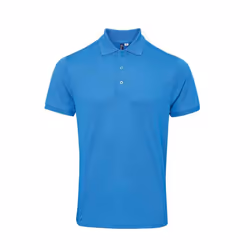 Premier Mens Coolchecker Plus Piqu Polo Shirt - S, Turquoise