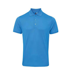 Premier Mens Coolchecker Plus Piqu Polo Shirt - S, Turquoise
