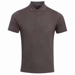 Premier Mens Coolchecker Plus Piqu Polo Shirt - L, Dark Grey