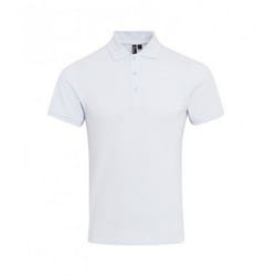Premier Mens Coolchecker Plus Piqu Polo Shirt - L, White