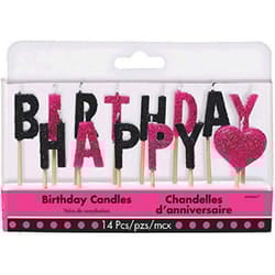 Amscan Fabulous Happy Birthday Pick Candles (Pack of 14)