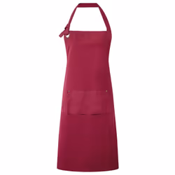 Premier Unisex Adult Cotton Canvas Pocket Apron - One Size, Burgundy