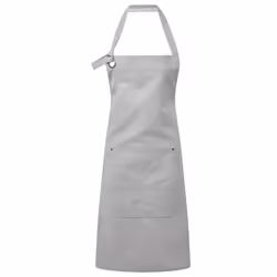 Premier Unisex Adult Cotton Canvas Pocket Apron - One Size, Silver