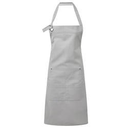 Premier Unisex Adult Cotton Canvas Pocket Apron - One Size, Silver
