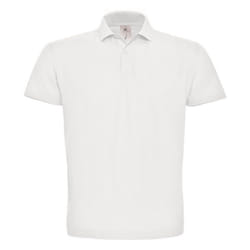 B&C Mens ID.001 Cotton Polo Shirt - L, White