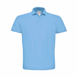 B&C Mens ID.001 Cotton Polo Shirt - XS, Light Blue