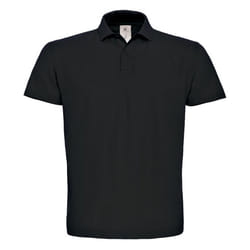 B&C Mens ID.001 Cotton Polo Shirt - XS, Black