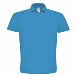B&C Mens ID.001 Cotton Polo Shirt - XS, Atoll Blue