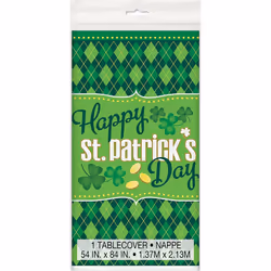 Unique Party Plastic Argyle St Patricks Day Party Table Cover