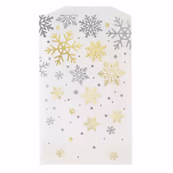 Unique Party Snowflake Christmas Treat Bag (Pack of 8)