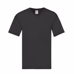 Fruit of the Loom Mens Original Cotton Layered T-Shirt - M, Black