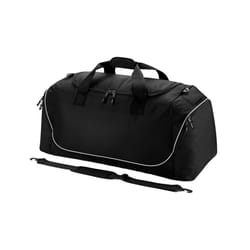 Quadra Teamwear Jumbo Kit Bag - One Size, Black/Light Grey