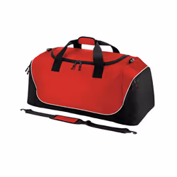 Quadra Teamwear Jumbo Kit Bag - One Size, Classic Red/Black/White
