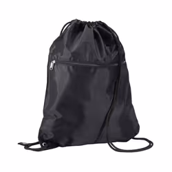 Quadra Premium Drawstring Bag - One Size, Black