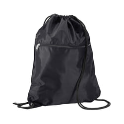 Quadra Premium Drawstring Bag - One Size, Black